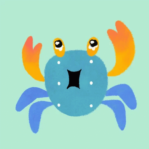 Crab Crying Colorful Art GIF