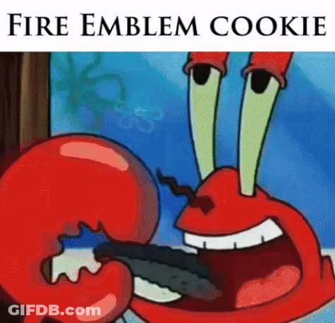 Crab Eating Fire Emblem Cookie GIF