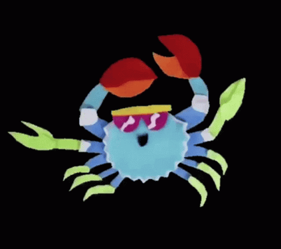 Crab Happy Dance Art GIF