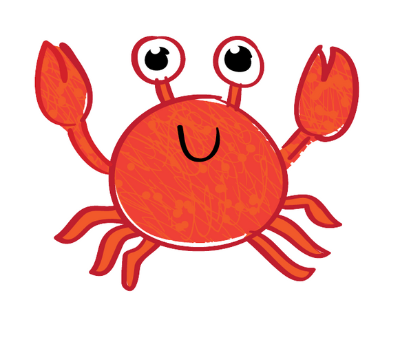 Crab Happy Doodle Cartoon GIF