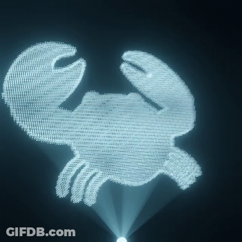 Crab Made Of Numbers GIF