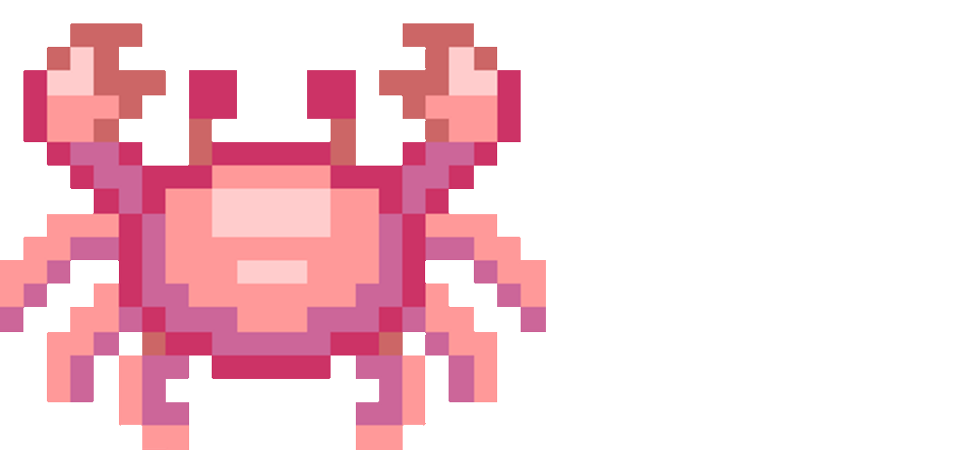 Crab Pink Pixel Art GIF