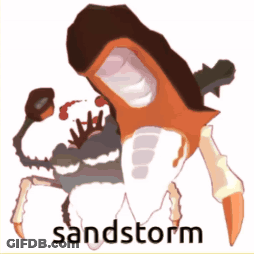 Crab With Sandstorm GIF