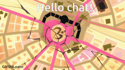 Cracked Map Saying Hello Chat GIF