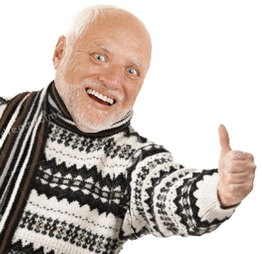 Crackhead Harold Thumbs Up GIF