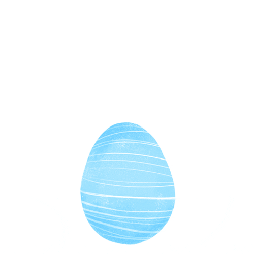 Cracking Blue Easter Bunny Egg GIF