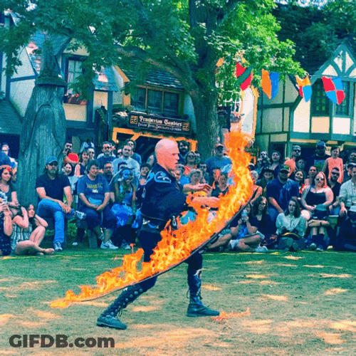 Cracking The Fire Whip Exhibition GIF