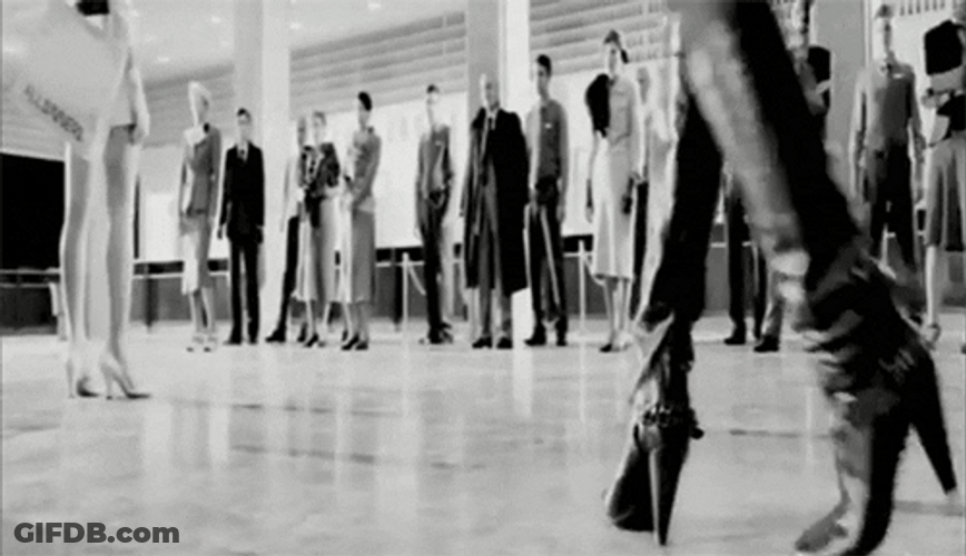 Cracking The Whip Monochromatic Leather And Lace GIF