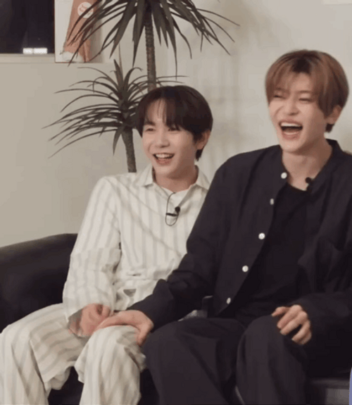 Cracking Up NCT Wish Ryo And Yushi GIF
