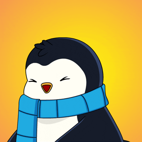 Cracking Up Pudgy Penguin Clapping GIF