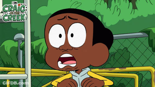 Craig Of The Creek Character Sitting By Fence GIF