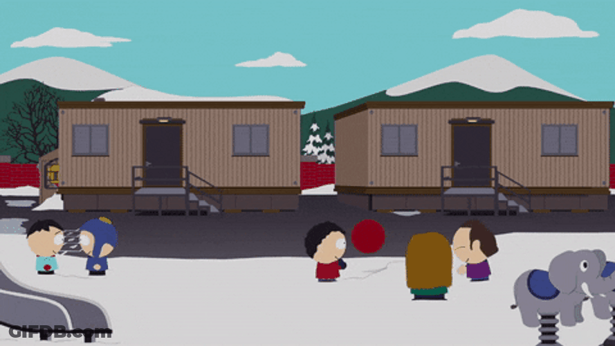 Craig Tucker And Friends Playing In Snow GIF