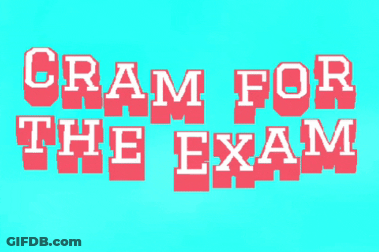 Cram For The Bar Exam Text Animation GIF