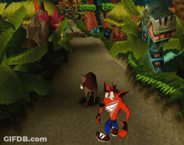 Crash Bandicoot Brows Moving GIF