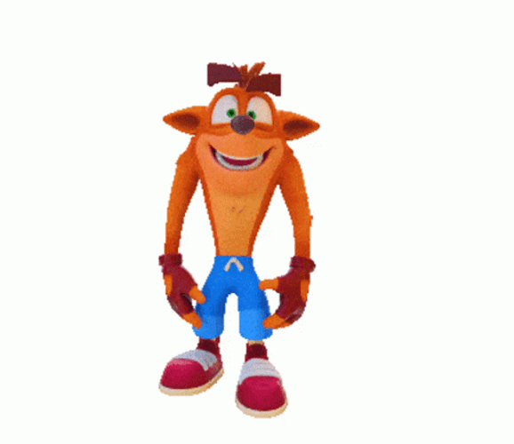 Crash Bandicoot Dance Steps GIF