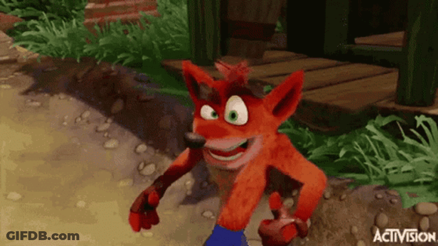 Crash Bandicoot Eyebrow Raise GIF