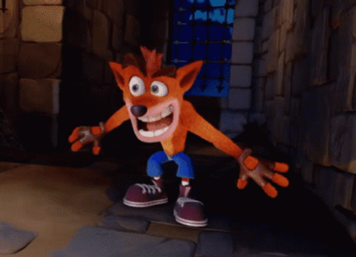 Crash Bandicoot Jump Yay GIF