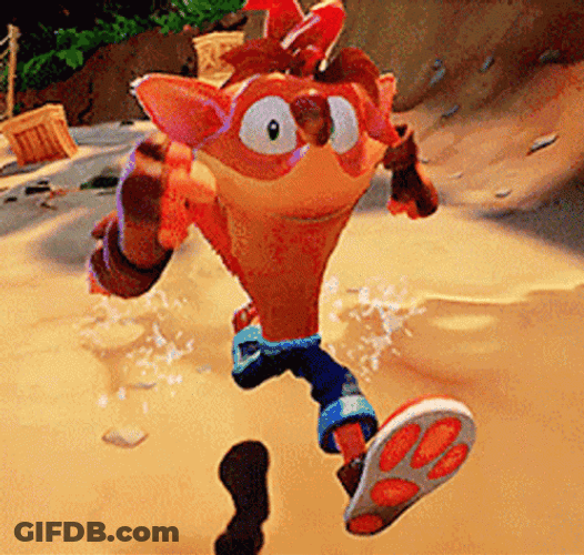 Crash Bandicoot Run Sand GIF