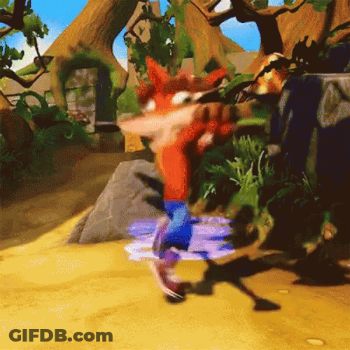Crash Bandicoot Spinning Making Fire GIF