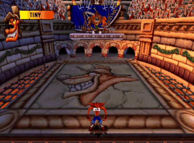 Crash Bandicoot Stepped On By Monster GIF