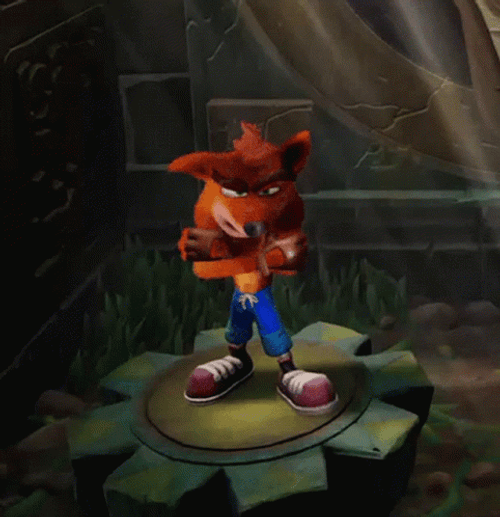 Crash Bandicoot Stomping Foot GIF