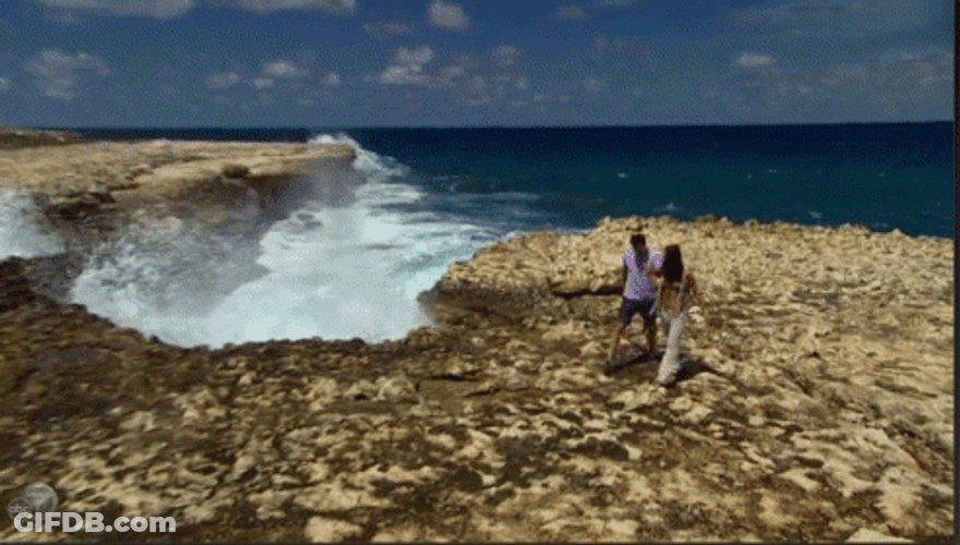 Crashing Waves Of Antigua And Barbuda GIF