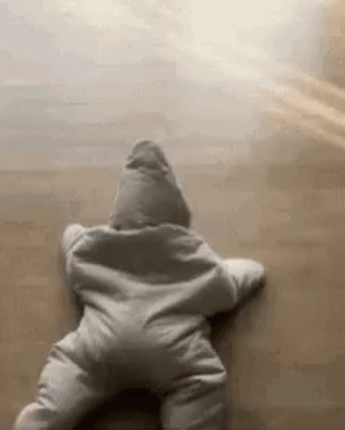 Crawling Baby Star Costume GIF