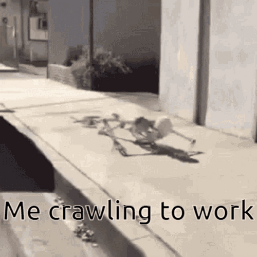 Crawling To Work GIF