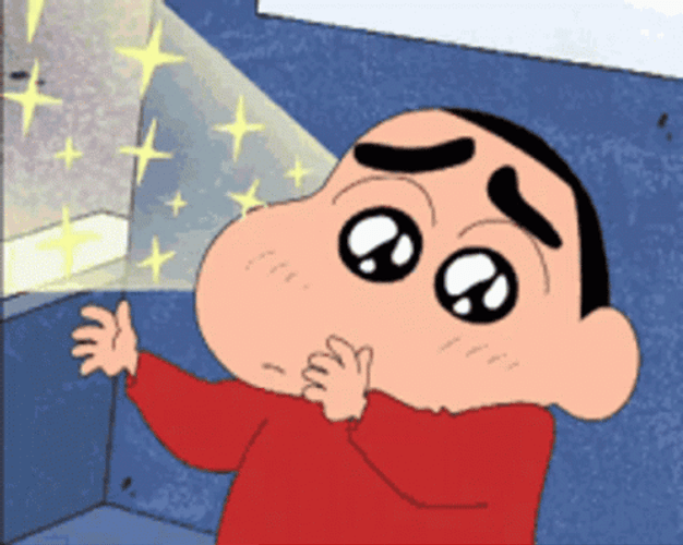 Crayon Shin Chan Admiring Eyes GIF
