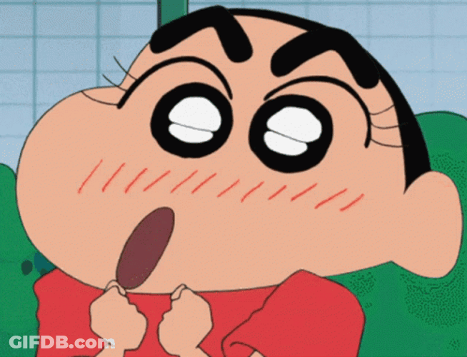Crayon Shin Chan Adorable Blushing GIF