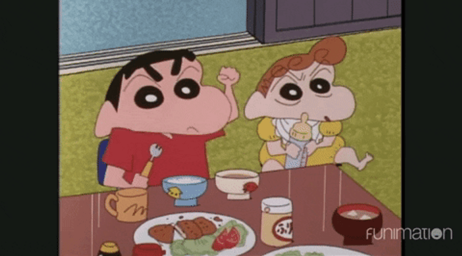 Crayon Shin Chan And Himawari Nohara GIF