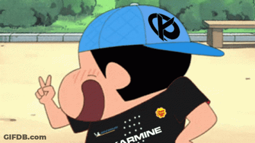 Crayon Shin Chan Blue Cap On GIF
