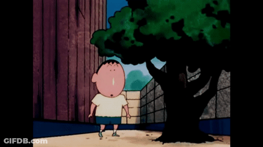 Crayon Shin Chan Bo-Chan Tree Pose GIF