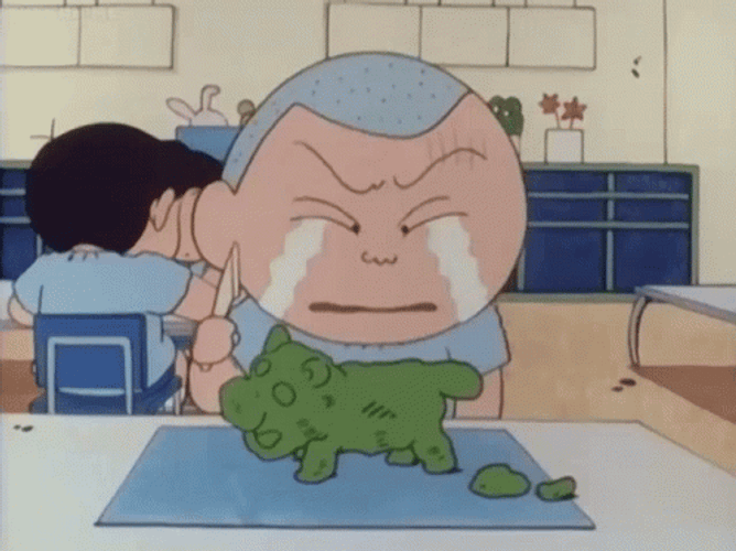 Crayon Shin Chan Crying Grandpa GIF