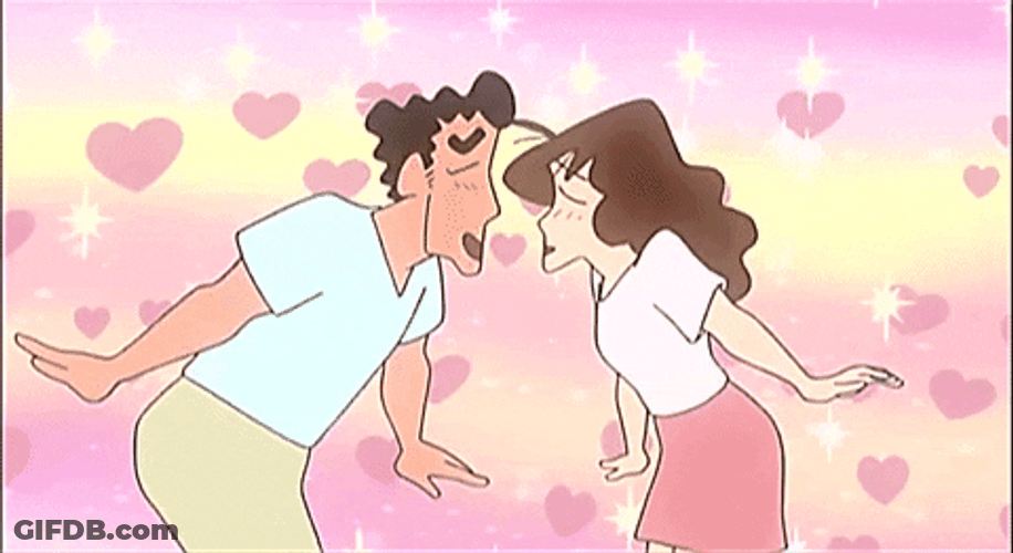 Crayon Shin Chan Hiroshi Nohara Couple GIF