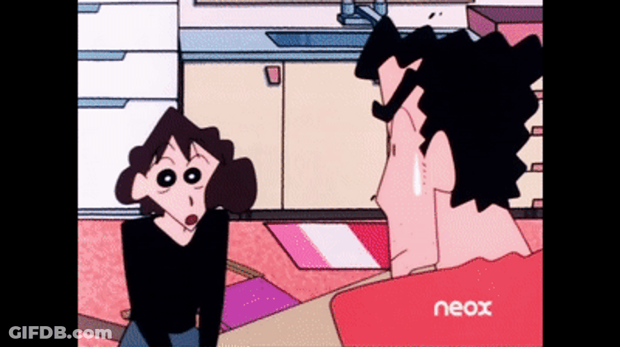 Crayon Shin Chan House Blown Away GIF