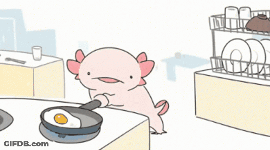 Crazy Axolotl Cooking GIF