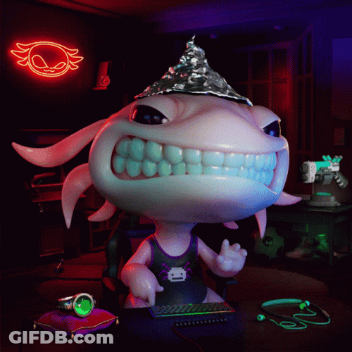 Crazy Axolotl Showing Teeth GIF