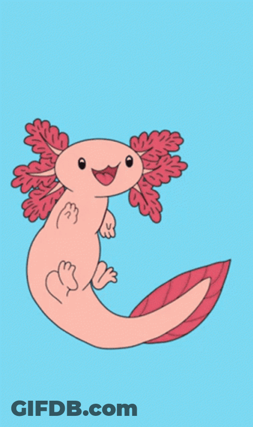 Crazy Axolotl Waving Wagging Tail GIF