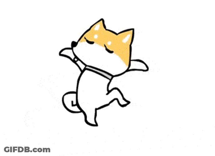 Crazy Cartoon Dancing Dog GIF