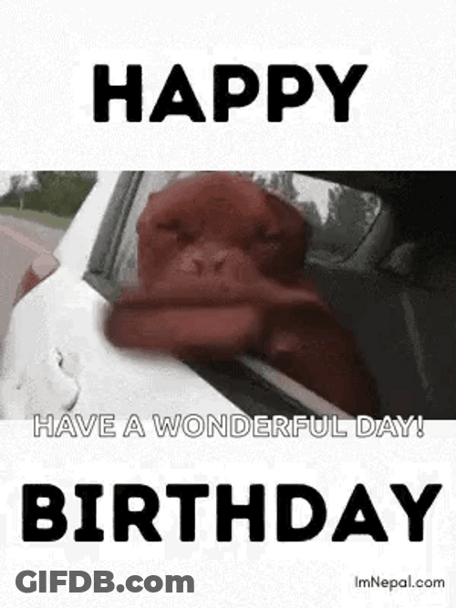 Crazy Dog Flapping Mouth Happy Birthday GIF