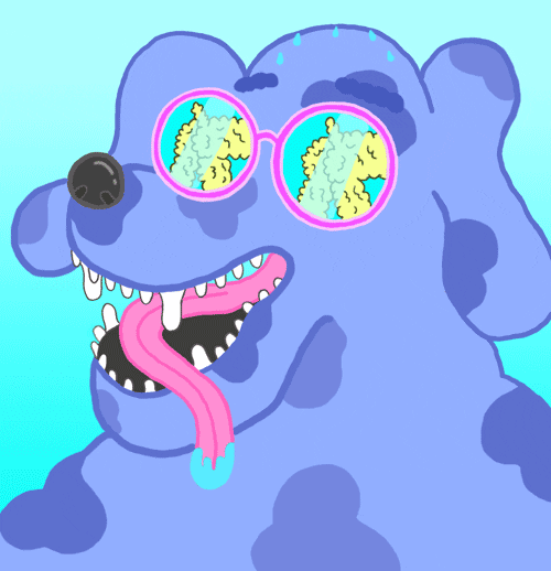 Crazy Dog With Sunglasses GIF