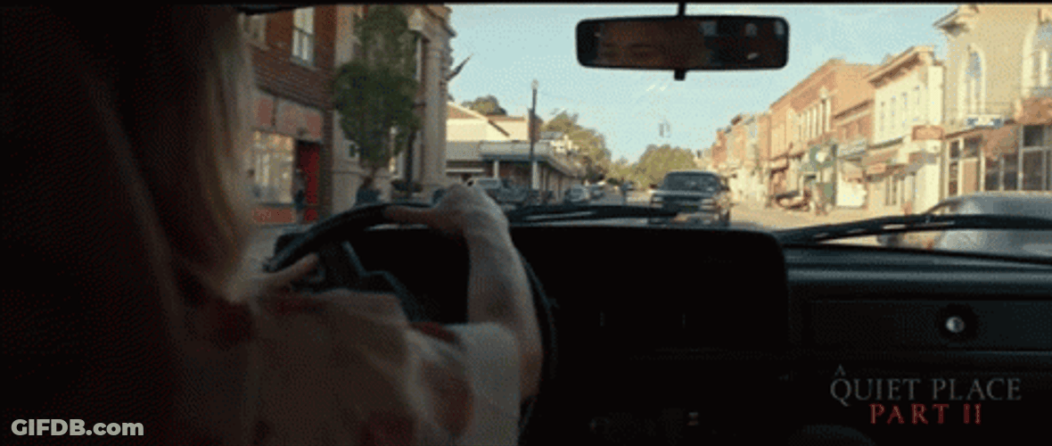 Crazy Driver A Quiet Place Part 2 GIF