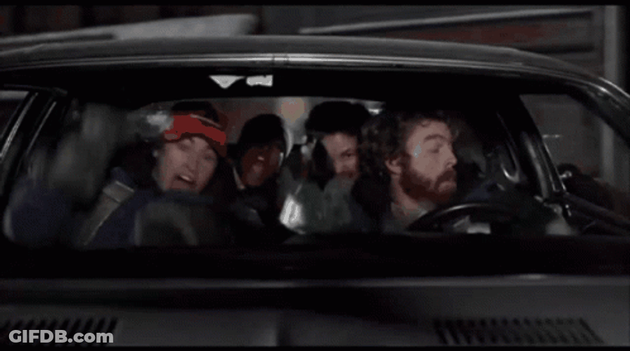 Crazy Driver And Yelling Guys GIF