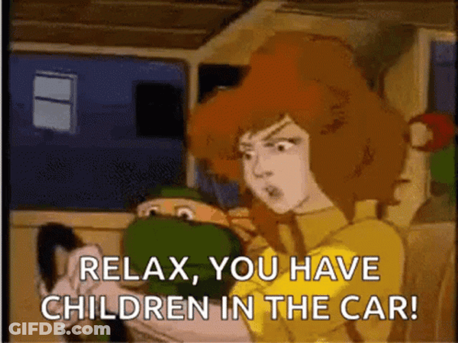 Crazy Driver April O Neil Teenage Ninja Turtles GIF