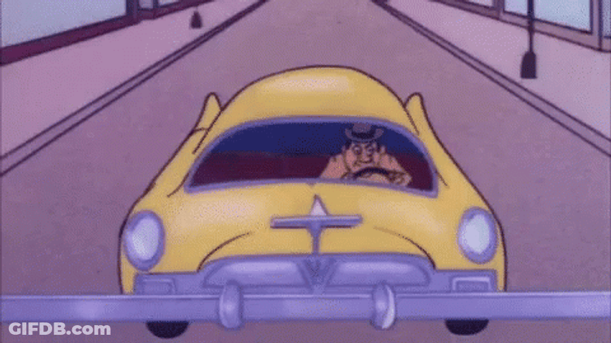Crazy Driver Car Of Tomorrow Cartoon GIF