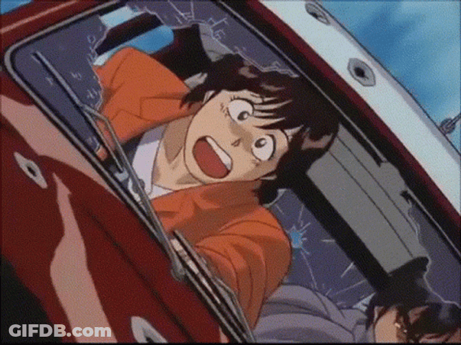 Crazy Driver From City Hunter Anime GIF