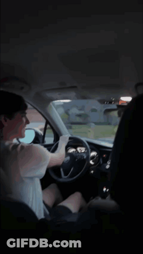 Crazy Driver Moving Car In Circles GIF