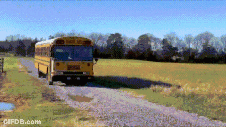 Crazy Driver Operating Bus In Different Places GIF