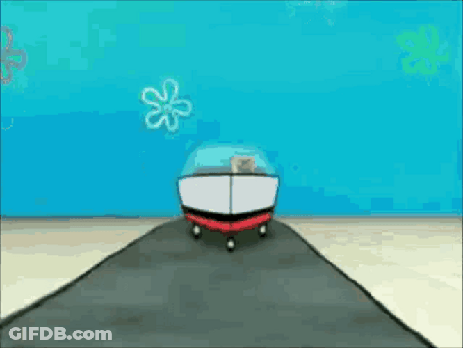 Crazy Driver SpongeBob SquarePants GIF